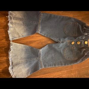 faded out Blue and white bellbottoms